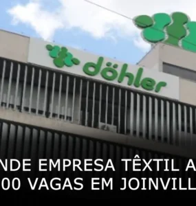 Grande empresa têxtil abre 100 vagas de emprego em Joinville