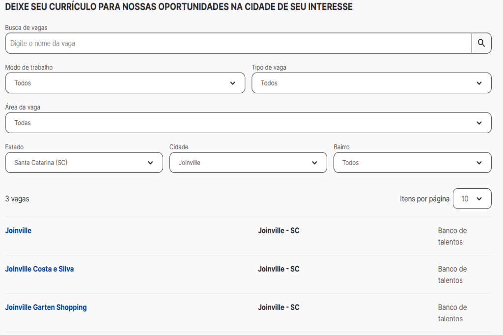 Havan Trabalhe Conosco Joinville